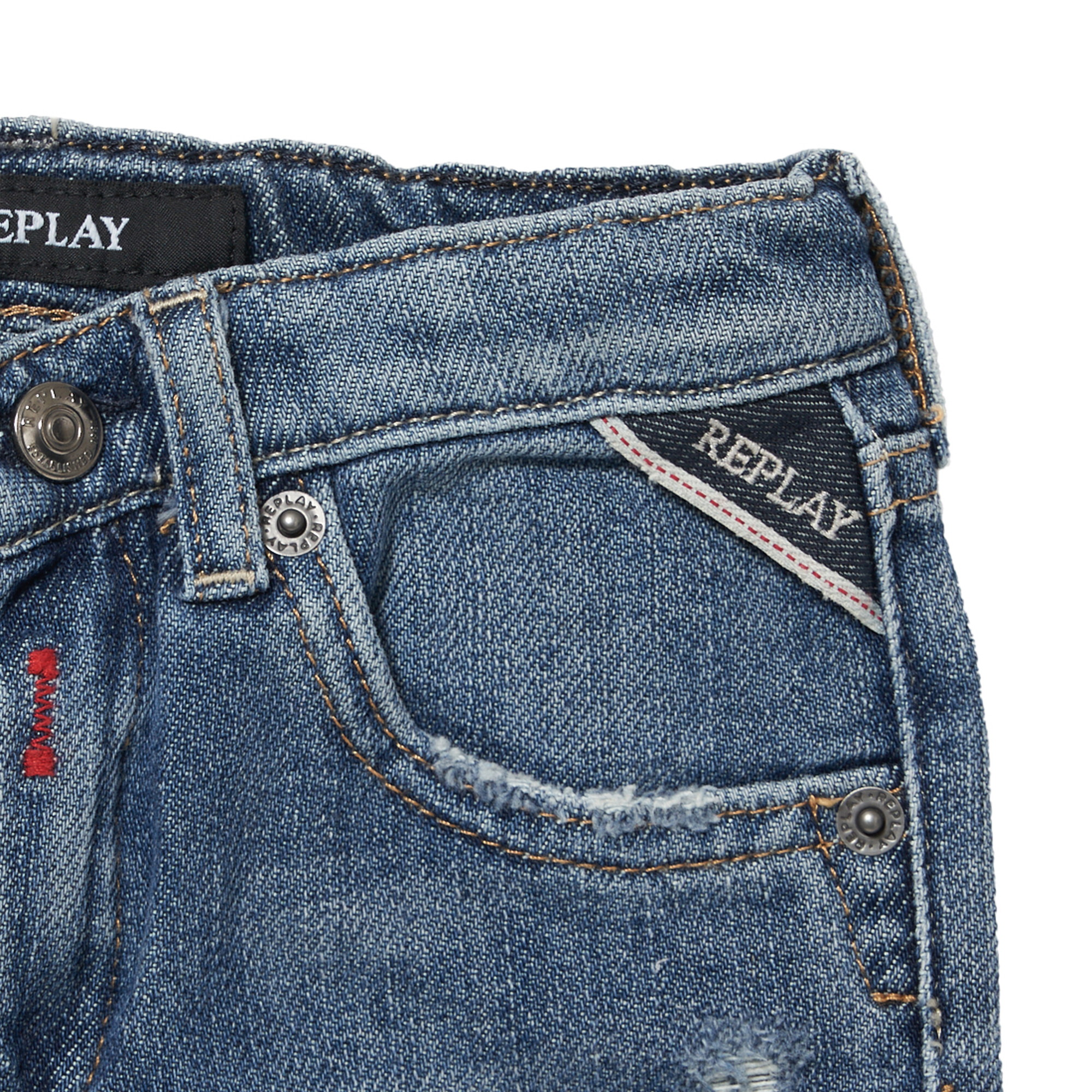 10oz コンフォートブルーデニムパンツ 詳細画像 ミディアムブルー 4